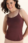 Zivame Knit Poly Padded Camisole - Rum Raisin — thumbnail 6